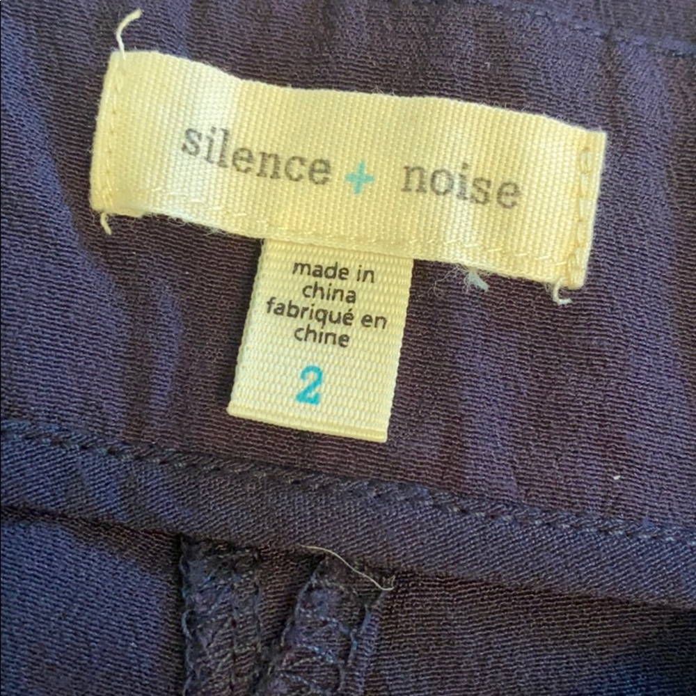 Silence + Noise navy bell bottom high rise pants - Picture 2 of 4